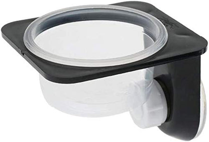 N/W Plastic Reptiles Feeder Single Double Feeding Bowl Food Water Dish Insects Spider Breeding Pots Suction Cup (Simple Lattice)