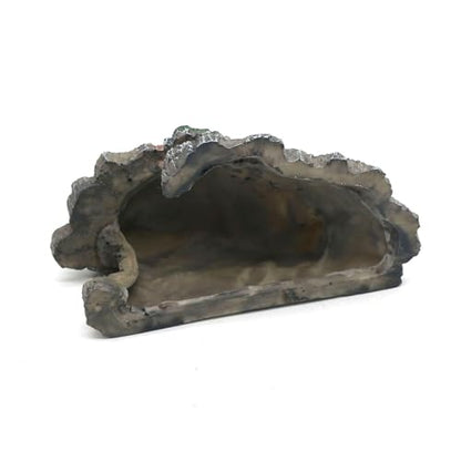 Gecko Hide Shale Scape Step Ledge, Reptile Cave Hideout Tank Accessories Decorations, Great for Reptiles, Amphibians, Leopard Gecko, Lizard, Frogs, Turtle (Small-B-7.3 * 4.4 * 3) - style: Small-B-7.3 * 4.4 * 3