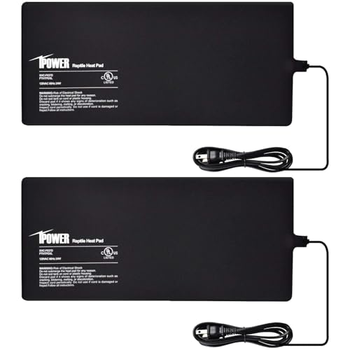 iPower 8x18 Inch Reptile Heat Pad Under Tank Heater, Energy-Efficient & Waterproof Design Terrarium Warmer Mat for Turtles, Lizards, Snakes, 2 Pack - size: 8 X 18 Inch, style: 2 Pack Heat Pad