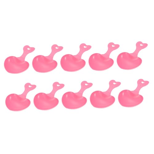 Yardwe 10pcs Love Spoon Pet Feeding Spoon Small Pet Food Scooper Reptile Food for Dog Cat
