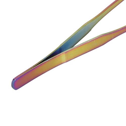 10.6Inch Stainless Steel Aquarium Tweezers Curved Design Ergonomic Non-Slip Grip for Planted Tank Fish Feeding Reptile Care(Curved Tweezers) - style: Curved Tweezers