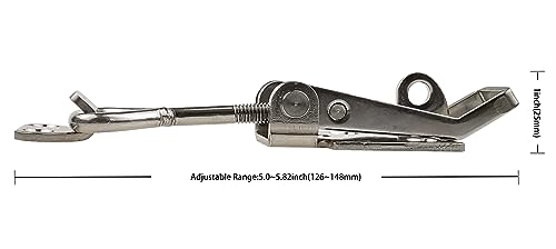 Adjustable Latch Buckle Cabinet Boxes Lever Handle Toggle Catch Latch Lock,Silver,Adjustable Range 126-148mm,2 Pcs - size: 3S,Range:126-148mm