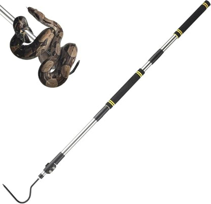 Snake Hook, Stainless Steel Snake Hook and Reptile for Controlling, Moving,Or Catching Snakes 52"-79" - size: 52-79inch