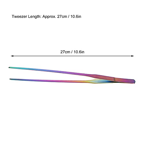 Aquarium Tweezers, Long Tweezers Planted Tongs Feeding Tools 27cm Stainless Steel Long Tweezer Feeding Tongs for Aquatic Plants, Reptile, Snakes, Lizards, Feeder (27cm - size: 27cm straight clip