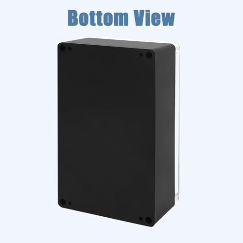 Junction Box with Clear Cover IP65 Waterproof Project Box Dustproof ABS Plastic Electrical Project Boxes Universal Enclosure, Black 7.8"x 4.7"x 2.9"(200x120x75mm)(Pack of 2) - color: 2 packs, size: 7.8"x 4.7"x 2.9"