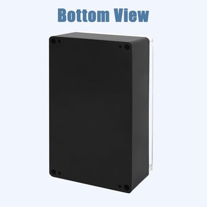 Junction Box with Clear Cover IP65 Waterproof Project Box Dustproof ABS Plastic Electrical Project Boxes Universal Enclosure, Black 7.8"x 4.7"x 2.9"(200x120x75mm)(Pack of 2) - color: 2 packs, size: 7.8"x 4.7"x 2.9"