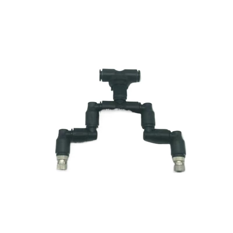 360 Adjustable Reptiles Fogger Mist Sprinkler for Rainforest Tank Aquarium Aquatic Pet(2 nozzles Black) - color: 2 nozzles black