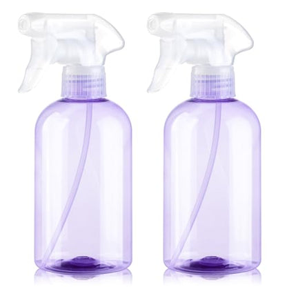 Spray Bottles 2Pack 10oz Plastic Squirt Bottles Water Spray Bottle | Mist Stream Empty Sprayer BPA-free Refillable Container Adjustable Nozzle for Plants, Pet Training, Kitchen Cleaning - color: Purple