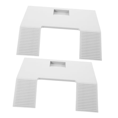 Kisangel 2PCS Turtle Basking Platform with Suction Cups Plastic Climbing Ramp and Floating Dock for Aquatic Turtles and Reptiles for Habitat and Tank Decor - color: White