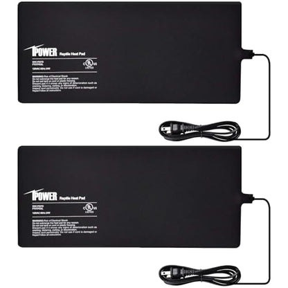 iPower 2-Pack 8 by 18-Inch Reptile Heating Pad Terrarium Heater Under Tank Heat Mat for Small Animals - color: Black/2 Pack Heat Pad, size: 8" x 18"