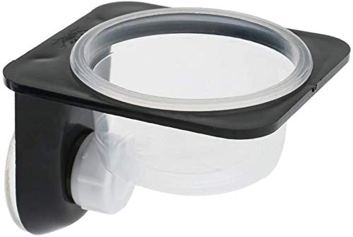 N/W Plastic Reptiles Feeder Single Double Feeding Bowl Food Water Dish Insects Spider Breeding Pots Suction Cup (Simple Lattice)