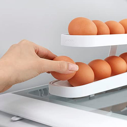 YouCopia RollDown™ Egg Dispenser, Space-Saving Rolling Eggs Dispenser and Organizer for Refrigerator Storage - size: Egg Dispenser, Space-Saving
