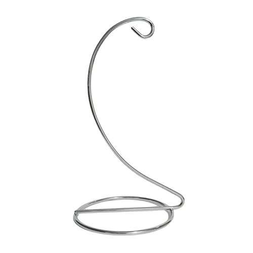Sliver Ornament Display Stand,Iron Hanging Stand Rack Holder for Hanging Glass Globe Air Plant Terrarium,Christmas Ornament and Home Office Party Decoration (Sliver) - color: Sliver, size: 6.5"x3.35"