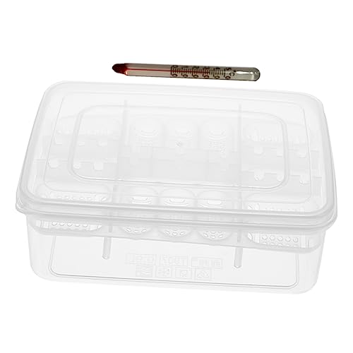 BESTonZON 16-Hole Plastic Reptile Egg Incubator for Hatching Turtle and Lizard Eggs Temperature Control for Reptile Breeding