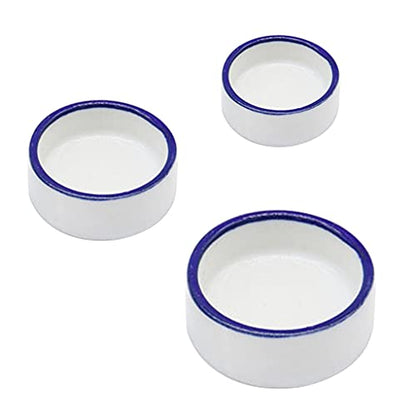 Bowls Terrarium Feeding Worm Dish Mealworm Feeder Dish Ceramic Bowl for Snake Spiders Water Bowl
