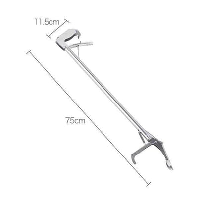 Snake Catcher Reptile Grabber Rattlesnakes Grabber Fish Catcher Stainless Steel Foldable Seafood Tongs Snake Clip Durable Self Lockable Tool, 75cm