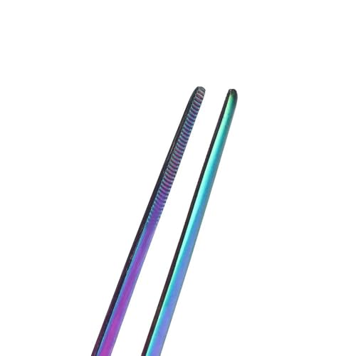 10.6Inch Stainless Steel Aquarium Tweezers Curved Design Ergonomic Non-Slip Grip for Planted Tank Fish Feeding Reptile Care(Straight Tweezers) - style: Straight Tweezers