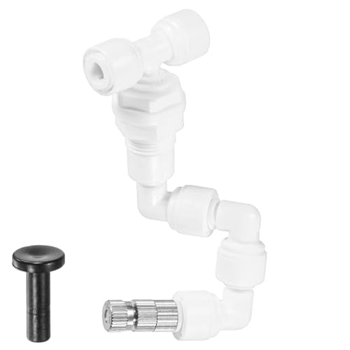M METERXITY Reptile Mister Nozzles, 0.4mm Pore Copper 1/4" Reptile Misting Spray Nozzle with Filter Plug for Terrarium/Paludarium/Vivarium, 360 Degree Adjustable Nozzle [White] - color: White + Silver Tone, size: 0.4mm
