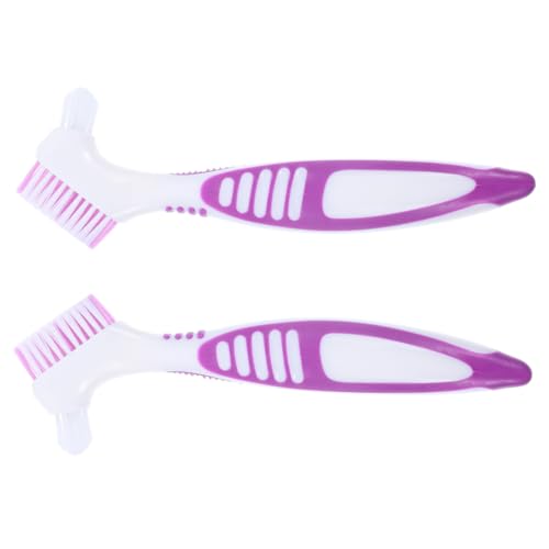 balacoo 2pcs Turtle Shell Cleaning Brush for Aquatic Turtle Double-Sided Aquarium Cleaning Tool Pet Supplies - color: Purple