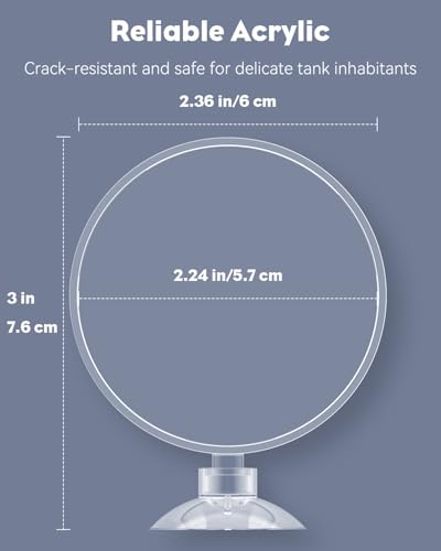 Pawfly Shrimp Feeding Dish with Suction Cup, Clear Acrylic Aquarium Shrimp Feeder Dish, Fish Feeding Tray for Freshwater and Saltwater Tanks