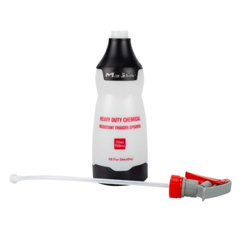Maxshine 25oz Heavy-Duty Spray Bottle (Black) | Chemical-Resistant Detailing Sprayer with Adjustable Nozzle & Ergonomic Trigger | Durable Spray Bottle for Car Cleaning, Garage & Home Use - color: Black