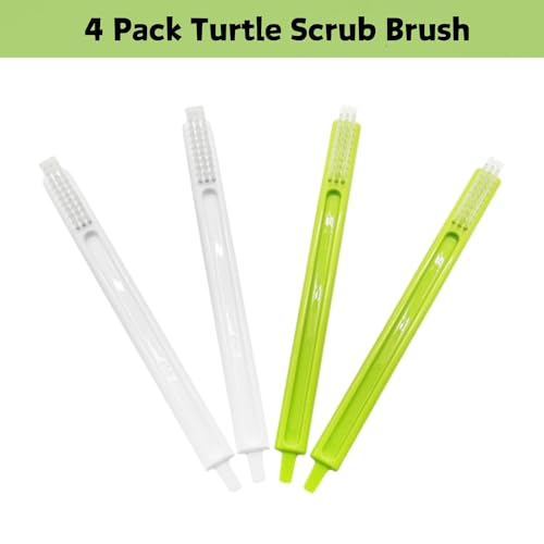 4 Pack Turtle Cleaning Brush Remove Aquatic Mud Dirt Contaminants from Tortoises Shells Promoting Health Tank Accessories Aquarium Cleaning Tools Kit (4PC)