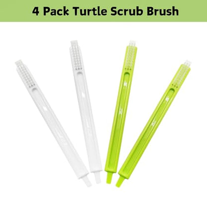 4 Pack Turtle Cleaning Brush Remove Aquatic Mud Dirt Contaminants from Tortoises Shells Promoting Health Tank Accessories Aquarium Cleaning Tools Kit (4PC)
