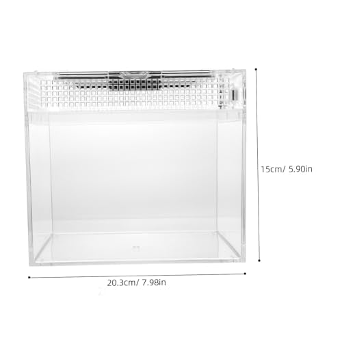 Breathable Reptile Feeding Box Lightweight Breeding Container with Ventilation for Safe Transport of Geckos Snakes and Small Pets