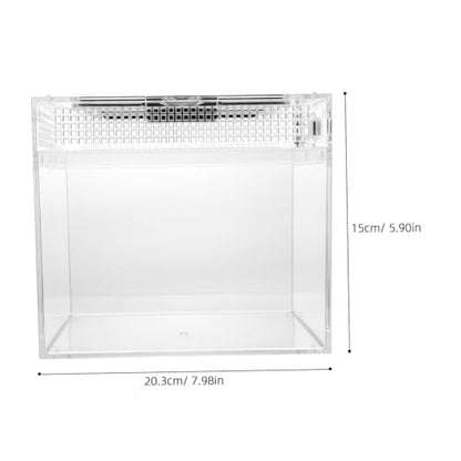 Breathable Reptile Feeding Box Lightweight Breeding Container with Ventilation for Safe Transport of Geckos Snakes and Small Pets