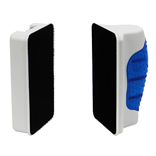 Jasonwell Magnetic Aquarium Fish Tank Glass Algae Glass Cleaner Scrubber Floating Clean Brush(M) - color: Blue, size: M