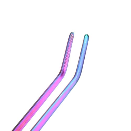 10.6Inch Stainless Steel Aquarium Tweezers Curved Design Ergonomic Non-Slip Grip for Planted Tank Fish Feeding Reptile Care(Curved Tweezers) - style: Curved Tweezers