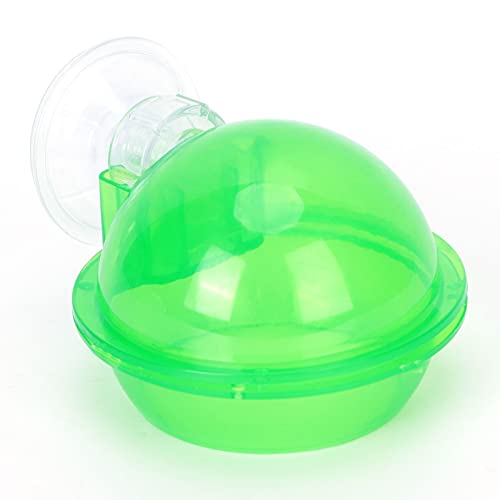 Suction Cup Reptile Feeder | Food - Grade Plastic Bowl for Gecko/Snake/Lizard | Translucent Water Nursery Basin with Secure Suction | Easy to Install & Move