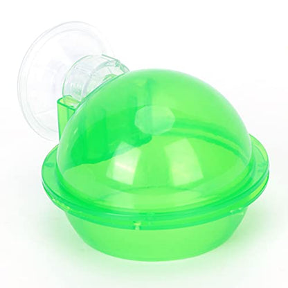Suction Cup Reptile Feeder | Food - Grade Plastic Bowl for Gecko/Snake/Lizard | Translucent Water Nursery Basin with Secure Suction | Easy to Install & Move