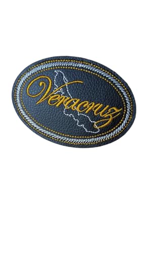 Veracruz Embroidered Patch - 4" x 3" - Snake Skin Design - Hook and Loop Fastener Backing