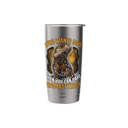 Uromastyx Lover Substrate Lizard Keeper Agame Desert Reptile Stainless Steel Insulated Tumbler - color: Brushed Steel