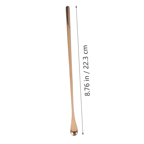 BESPORTBLE 2pcs Stainless Steel Lizard Feeding Spoon Set Long Handle Food Scoop for Small Pets Reptile Feeding Tool for Lizards and Other Small Animals - color: Rose Gold