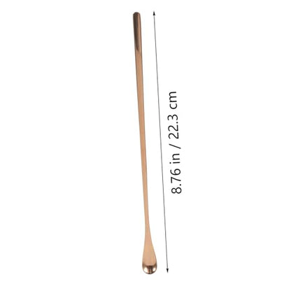BESPORTBLE 2pcs Stainless Steel Lizard Feeding Spoon Set Long Handle Food Scoop for Small Pets Reptile Feeding Tool for Lizards and Other Small Animals - color: Rose Gold