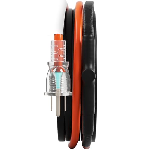 VEVOR Self-Regulating Pipe Heating Cable, 12FT 5W/FT Heat Tape for Pipes Freeze Protection, Water Pipe Heat Cable with Built-in Thermostat Protects PVC Hose, Metal and Plastic Pipe from Freezing - size: 12 Feet