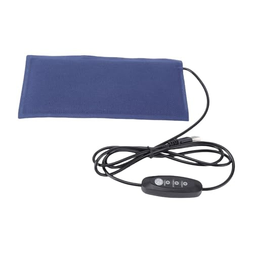 TOPINCN USB Pet Heating Pad Small Reptile Heating Mat 5V Portable Carbon Fiber Heat Pad with Bite Proof PVC Soft Fabric for Reptile Tank Breeding Box Cage