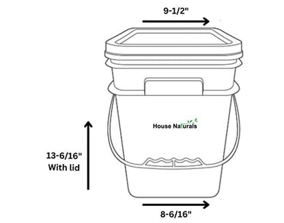 4 Gallon Square Food Grade Bucket Pail with Plastic Handles and Lid (Pack of 3) Made in USA containers (Magenta - Black lids) - color: Magenta - Black Lids