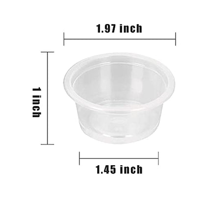 1oz Crested Gecko Food Cups, 100Pcs Reptile Plastic Feeding Dish