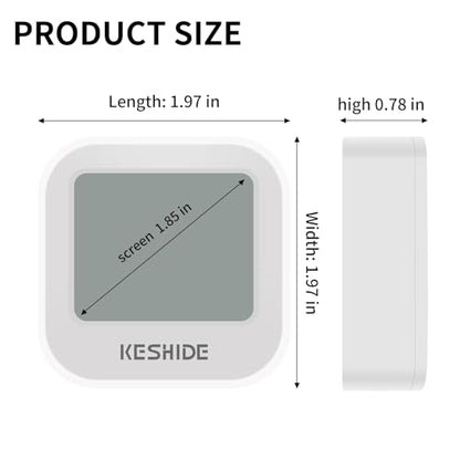 Digital Hygrometer Thermometer for Room Temperature Humidity Meter Indoor Thermometer Accuracy Calibration LCD Temperature Sensor, Bedroom, Baby Room, Office, Greenhouse, Cellar - color: White