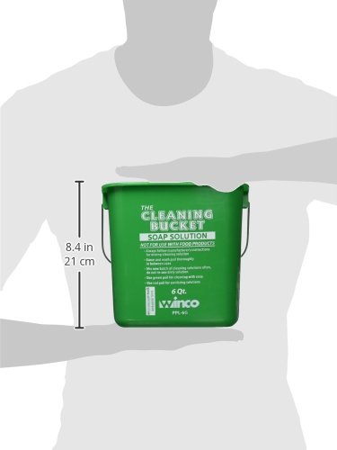 Winco Cleaning Bucket, Medium, Green | Dishwasher safe, BPA-free - color: Green, size: 4.5 Quart