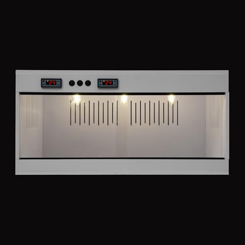 Reptile Breeding Box Terrarium 31.5x15.75x15.75 in | Smart Dual Temp Control, Sliding Glass Door, 3 E27 Sockets, For Lizard Snake Gecko - color: white