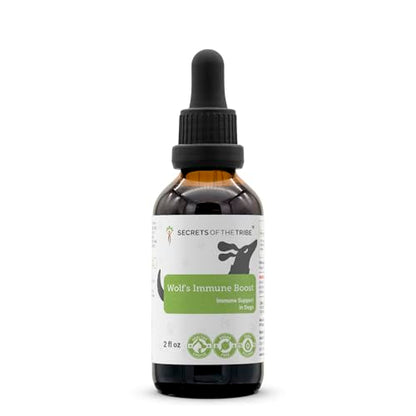 Wolf's Immune Boost | Natural Herbal Dietary Supplement for Dogs | Immune Support in Dogs | Alcohol-Free Extract, Elder Flowers, Calendula, Dandelion Root, Lemon Balm, Fennel 2 oz - style: Immune Boost