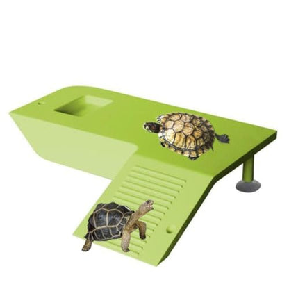 Turtle Habitat Practical Reptile Floating Island for Lizard Frog Scorpion Plastic Fish Tank Turtle Climbing Platform Turtle Basking Platform(White)