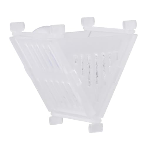 Luxshiny Automatic Aquarium Feeder Red Feeding Cup Acrylic Shrimp Feeder Tool for Fish Tanks Red Worm Food Dish, Suitable for Aquatic Pets and Shrimp Feeding