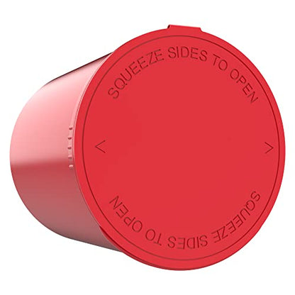 90 Dram CR Plastic Packaging Pop Top Containers - Child Resistant Travel Holder Vial Bottles - 60 qty (Red) - color: Red