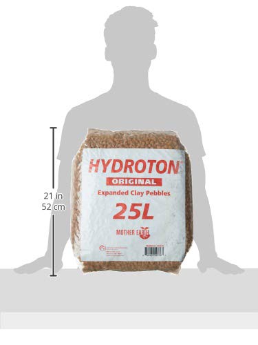 Mother Earth Products Mother Earth HGC714114 Hydroton Original Expanded Clay Pebbles, 25 Liter, Terra Cotta - size: 25 Liter