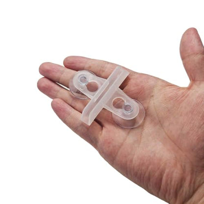 12PCS Aquarium Divider Suction Cup Clips Fish Tank Isolation Plate Holder Bracket Support for Glass Separating Board Divider (White-Translucent) - color: Translucent